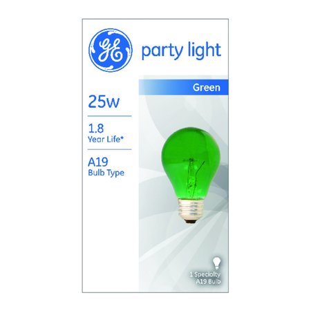 CURRENT 25 W A19 A-Line Incandescent Bulb E26 (Medium) Green 49725